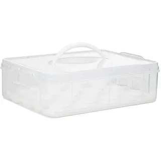 Hi Haushalt International Muffin Box für 12 Muffins Ständer rechteckig Kuchenbox eckig Transportbox 34x26