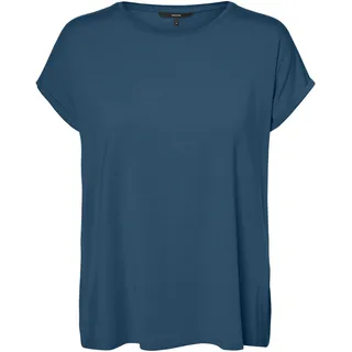 Vero Moda VMAVA Plain SS Top Moroccan Blue L