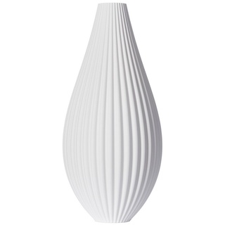 3D Vase Dekovase Sina XL 40cm Nachhaltige Deko Vase Pampasgras Trockenblumen, Bodenvase weiß