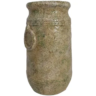 B & S Blumenkübel Vase im Antik Shabby Steinoptik Rund H x Ø: 29 x 15,5 cm