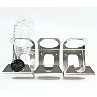 3x Edelstahl Abtropfgestell Flaschenhalter Abtropfhalter für SodaStream Crystal
