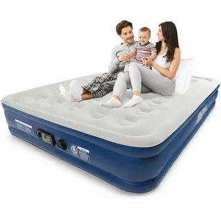 Active Era Premium Luftbett 2 Personen, Luftmatratze selbstaufblasend mit eingebauter elektrischer Pumpe & Stützsystem, Aufblasbare Matratze für Camping, Reisen, Gästebett - 203 x 152 x 33cm