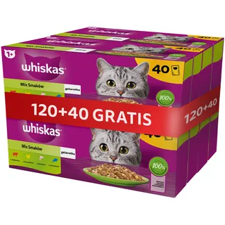 Whiskas Adult Gemischte Geschmacksrichtungen 40 x 85 g