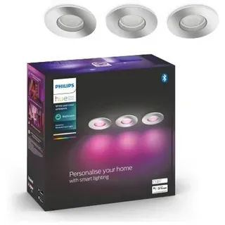 Philips Hue 3xLED RGB dimmbare Badleuchte 1xGU10/5,7W/230V IP44 - Mattes Chrom