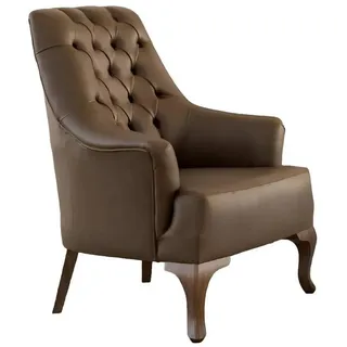 JV Möbel Chesterfield Sessel 97 x 85 x 85 cm Braun