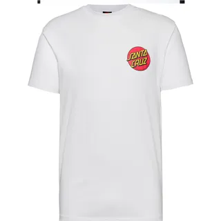 Santa Cruz Classic Dot Chest T-Shirt Herren in white, Größe XL - weiß