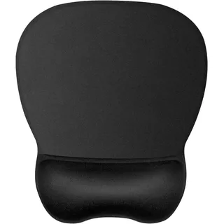 JIKIOU Ergonomisches Mauspad mit Gel-Handgelenkstütze, bequemes Mauspad mit glatter Handgelenkauflage und Rutschfester PU-Basis zur Schmerzlinderung für Computer, Laptop, Büro, Zuhause, Schwarz