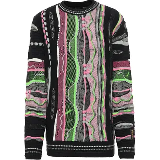 Carlo Colucci Pullover  Comparato grün / rosa / schwarz XL