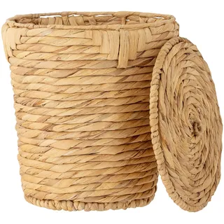 Bloomingville Peri Aufbewahrungskorb mit Deckel Ø26 x 28 cm Natur