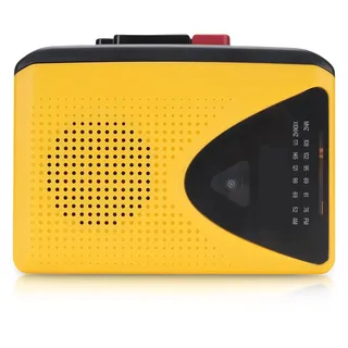 Plyisty Retro Tragbare Kassette Player & Recorder, AM FM -Radio in MIC, LEACHER & Kopfhörerbuchse, Batterie DC Powered Lightweight Compact Tape Player