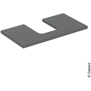 Geberit ONE Waschtischplatte, Ausschnitt mittig, für Aufsatzwaschtisch Schalenform, 90x3x47cm, 505273003,