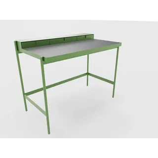 PS 20 Sekretär/Schminktisch Resedagrün (RAL 6011) Linoleum Grau
