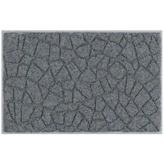 Grund Badteppich Terazzo, Anthrazit, Textil, Steine, rechteckig, 50x80 cm, Oeko-Tex® Standard 100, Made in Europe, Badtextilien, Badematten