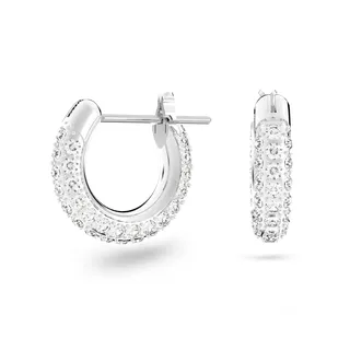 Swarovski Dextera Kreolen, Pavé, Klein, Weiß, Rhodiniert