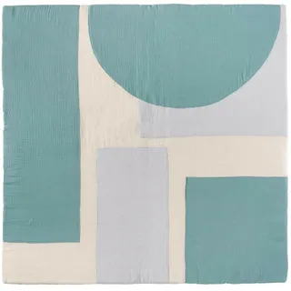 nordic coast company Krabbeldecke, Mintgrün, Textil, 100x100 cm, Schlafen, Kuscheln & Schlafen, Krabbeldecken