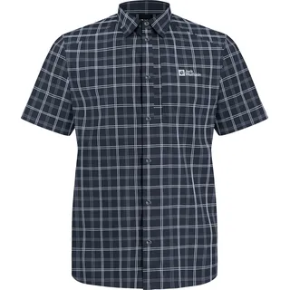 Jack Wolfskin Norbo Kurzarmhemd Night Blue Checks M