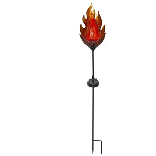 STAR TRADING LED Solarleuchte 482-47 LED Solarstab "Melilla" Flame flackernd