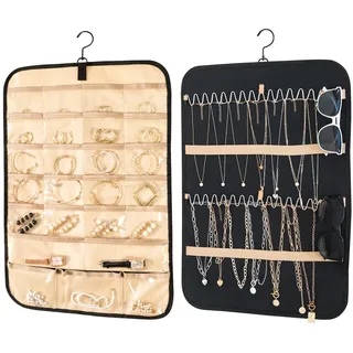 Oudizz Schmuck Aufbewahrungssystem - Schmuckaufbewahrung Wand Ohrring Organizer Ketten sonnenbrillen aufbewahrung 1 Klein, Klein, Schwarz