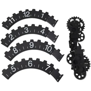 EIMSOAH 3D Zahnraduhr Große Bewegliche Zahnräder Zahnrad Wanduhr Einseitige Mechanische Drehuhr mit Stundenrad Wandkunst Dekorative Uhr für