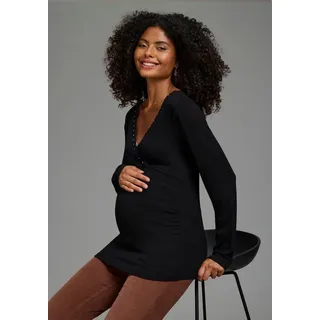 NEUN MONATE neun 9 monate Umstandsshirt in schwarz | Gr.: 36-38