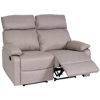 Mendler 2er Kinosessel HWC-L93 Stoff/Textil 134 x 105 x 0 cm grau-braun mit Liegefunktion