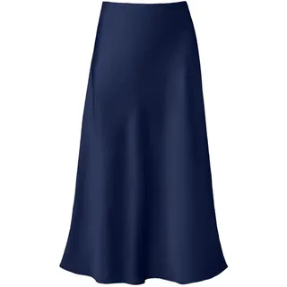 Satin Rock Damen Midi Rock Langer Rock Business Outfit Business Elegant Satin Maxirock Midirock Satinrock Satin Kleid Maxi Skirt