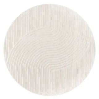 KADIMA DESIGN Kurzflorteppich Ø 120 cm Creme