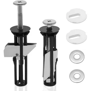 QZKJQDD 2 Stück Wc Sitz Befestigung, Universal Toilettensitz Schraubensatz, Toilettendeckel Schrauben, Toilettensitz Dübel Set Für Die Meisten Toilettendeckel 10-18 MM Löchern