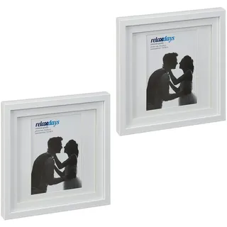 Relaxdays Bilderrahmen Relaxdays Weiß 25x35 cm 2er Set