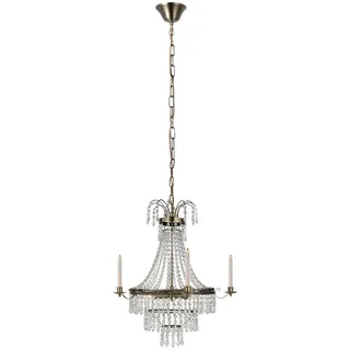 Markslöjd Kronleuchter Marielund, Transparent, Messing, rund,rund, 50x52x50 cm, ohne Chemie, Lampen & Leuchten, Innenbeleuchtung, Hängelampen, Kronleuchter