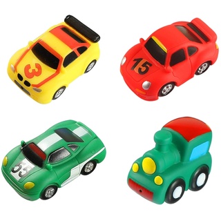 Xrten 8 Stücke Bad Spritzen Spielzeug,Flugzeug Wagen Boat Gummi Badewanne Badespielzeug für Baby