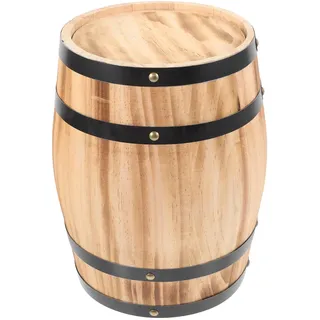 TOYANDONA Weinfass Holzfass Dekoration Rustikal Robust für Zuhause Bar Küche Garten Vintage Fass Ornament mit Ständer