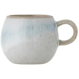 Bloomingville Espressotasse Bloomingville Espresso Tasse PAULA Blau Weiß mit Henkel