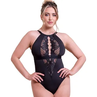Curvy Kate Damen-Body Indulgence Stretch Spitze Body Unterwäsche, Schwarz/Latte, XXL - XXL
