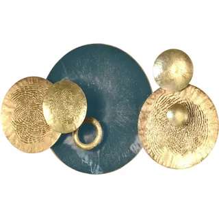 pajoma® Wanddekoobjekt Wanddekoration (1 St), Wandobjekt aus Metall, viele Kreise goldfarben