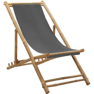 vidaXL Gartenstuhl Liegestuhl 65,1 x 139 x 93 cm dunkelgrau 1 St.