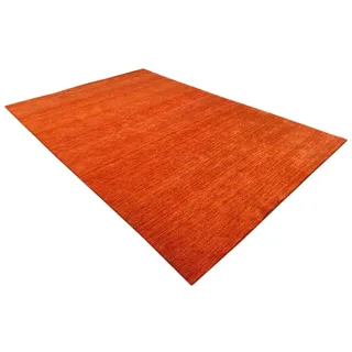 Terracotta Rug 100% Wool Handwoven Orange Oriental Rug U1 – Handgewebter Teppich aus Wolle, warmes Terracotta, Verschiedene Größen (Maße: 200X300 cm)