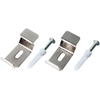 Deco4Me Wand- & Deckenträger-Set für Doppelrollo mit Montageprofil (2er-Set), Montage mit Bohren
