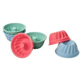 Lurch Backform FlexiForm Muffinliner, aus Silikon, Ø 7 cm, pastell, für Heißluftfritteuse, Gugelhupfform, 6 Stück