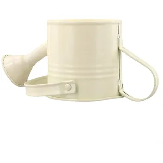 Gdfnmogo Kleine Gießkanne aus Metall mit langem Auslauf, auslaufsicherer Indoor-Pflanzen-Sprinkler-Topf, Mini-Gartenschlauch-Alternative für Sukkulenten, Blumen und Balkonbegrünung (Beige)