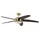132 cm Deckenventilator messing/wenge mit Licht inkl. Fernbedienung