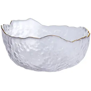 Bafnsiji Glas Servierschale, Salatschüssel, Glas Kristall Klar Obstschale, Transparente Glasschüssel, Obst Salat Dekorative Schüssel
