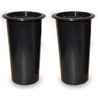 Grabvaseneinsatz mit Blumenverteiler 2er-Pack aus Kunststoff Ø9,5 cm Höhe 19 cm
