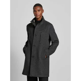 Mantel mit Stehkragen Modell 'Hyde', Mittelgrau, 46