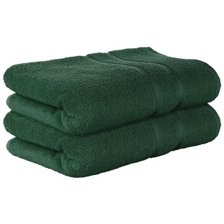 StickandShine Handtuch 2er Set Premium Frottee Handtuch 50x100 cm in 500g/m2 aus 100% Baumwolle (2 Stück), 100% Baumwolle 500GSM Frottee grün