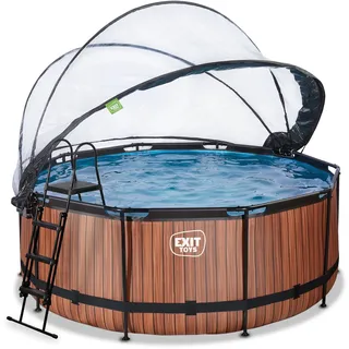 EXIT TOYS Wood Pool 360 x 122 cm inkl. Sandfilter und Abdeckung
