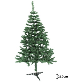 Weihnachtsbaum Tannen Baum sehr dicht Christ Baum mit Ständer Winter Dekoration Höhe 210 cm