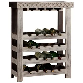 Massivmoebel24 Weinregal 70 x 30 x 90 cm Weiß