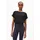T-Shirt mit geripptem Rundhalsausschnitt Modell IDAARA Black XXL