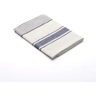 LinenMe Provence Badetuch Leinen 100% - 65x130 cm, Leinentuch, Saunatuch, Handtuch, Duschtuch - Saunahandtuch Damen und Herren - Handtücher Natürliche in Indigo Natur